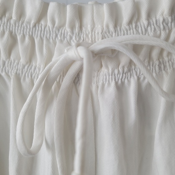 Zara Women's Elastic Drawstring Waist Wide Leg Pants size XL Lightweight - Picture 5 of 8